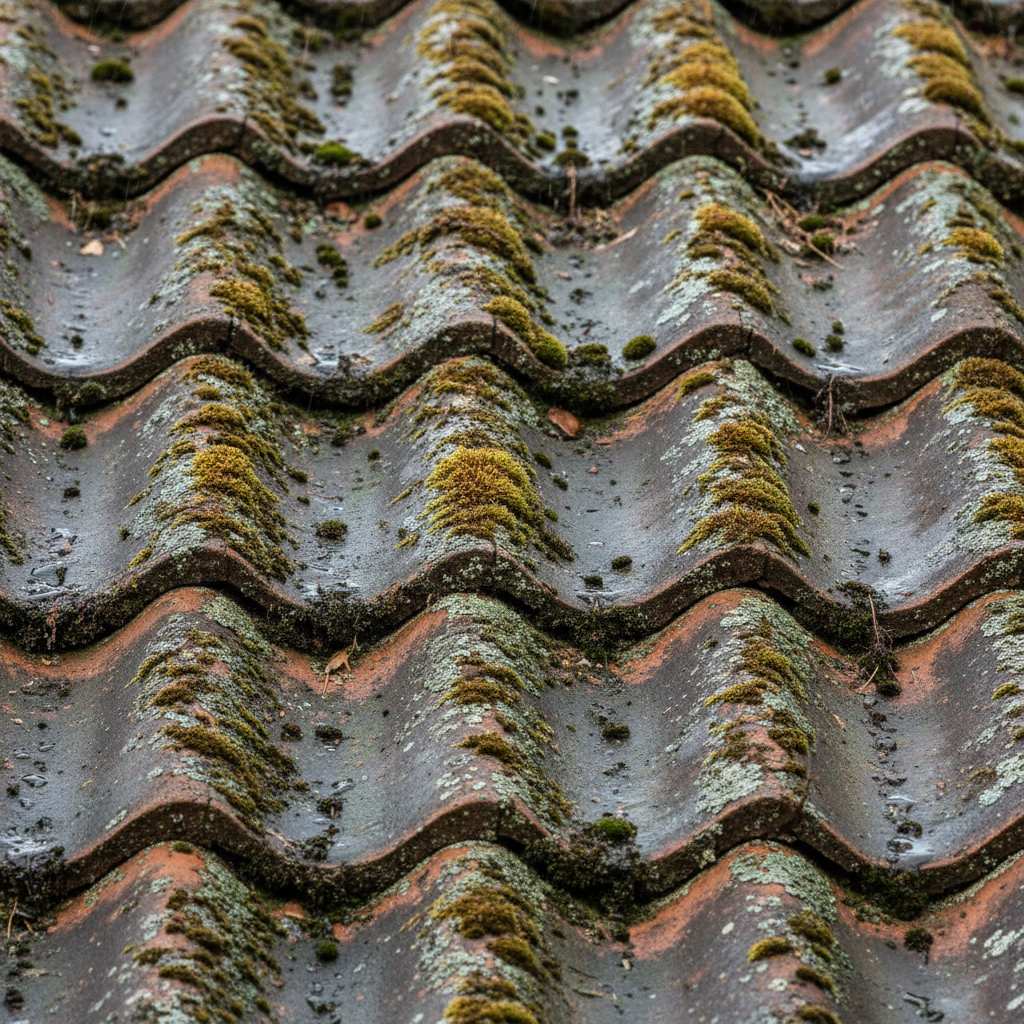 mossa på tak